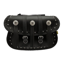 Load image into Gallery viewer, Willie &amp; Max Universal Warrior Straight Saddlebags (14 in L x 10 in W x 4.5 in H) - Black